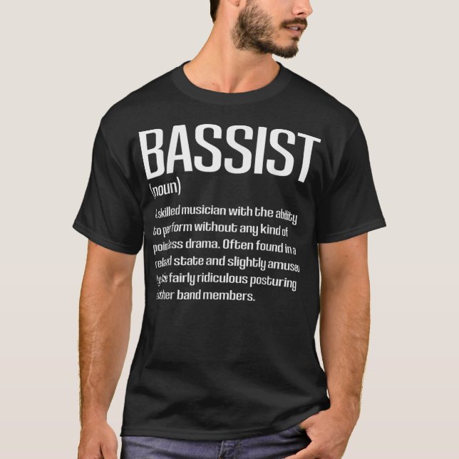 T-shirt Amusant Lecteur de basses Dons de définition de ba (Devant)