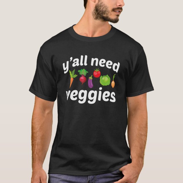 T-shirt Amusant Légume Design Végétarien Nutrition Cool Nu (Devant)