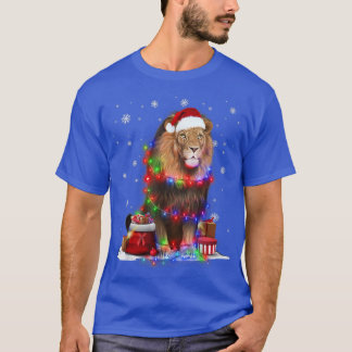 T-shirt Amusant Lion Tree lumières de Noël Jalons de Noël 
