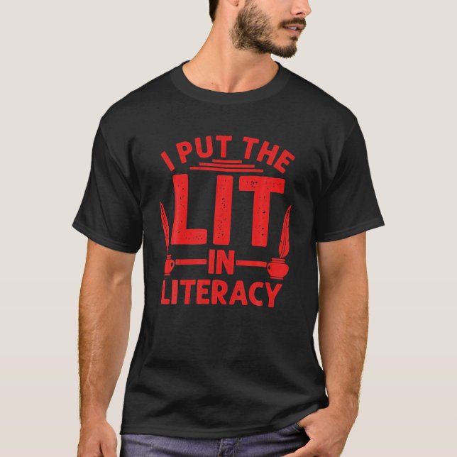 T-shirt Amusant Literacy Coach Design Pour Hommes Femmes L (Devant)