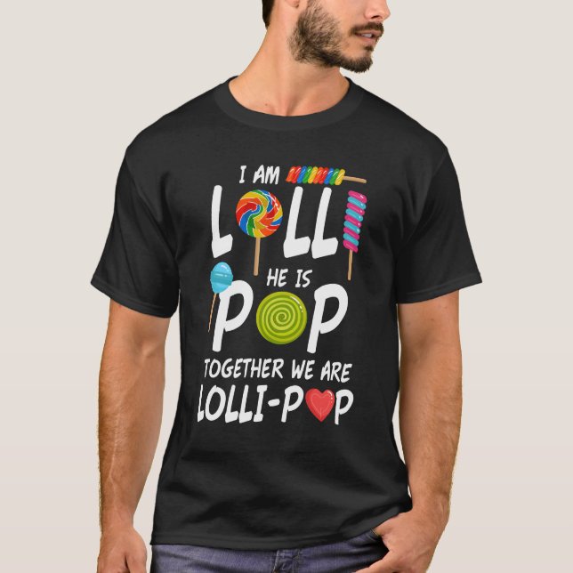 T-shirt Amusant Lolli et grand-parents pop Nickname Cadeau (Devant)