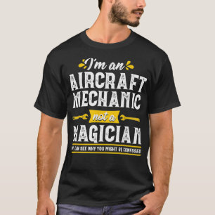 T-shirt Amusant Magicien Avion Mécanicien Cadeaux Cadeaux 