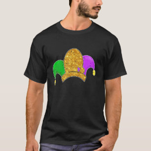 T-shirt Amusant Mardi Gras Jester Casquette Clown Party Co