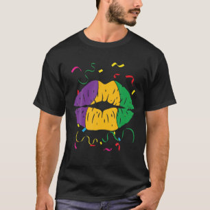T-shirt Amusant Mardi Gras Lèvres Costume Queen Carnival P
