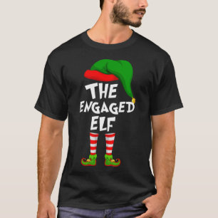 T-shirt Amusant Matching Famille Noël L'Elfe Engagé