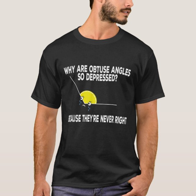 T-shirt Amusant Math Obtuse Angles Math Formule Plaisanter (Devant)