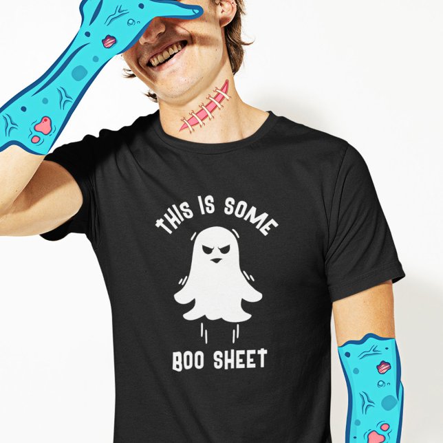 T-shirt Amusant moderne mignonne Halloween Boo Sheet Ghost (Créateur téléchargé)