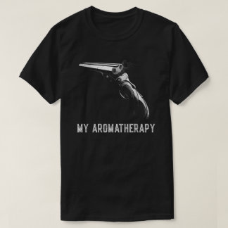 T-shirt Amusant Mon Aromathérapie Chaussure Armes À Feu En