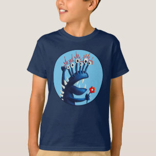 T-shirt Amusant Monster Flower Blue
