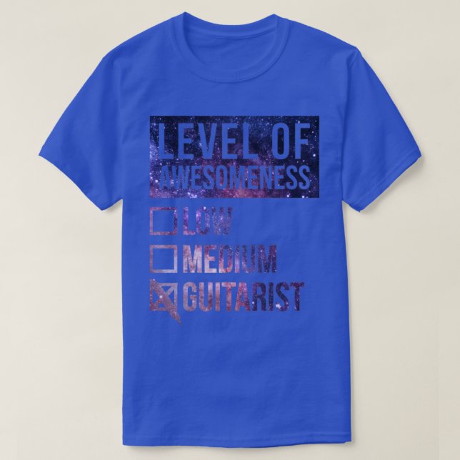 T-shirt Amusant Niveau De Compréhension Petite Guitare Gui (Design devant)