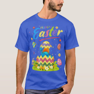 T-shirt Amusant Oeuf de Pâques Spinosaurus Dinosaure Happy