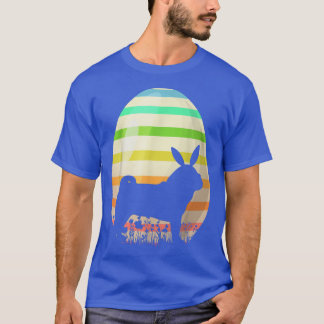 T-shirt Amusant Oeuf de Pâques Vintage Style Carlin Chien