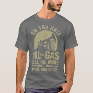 T-shirt Amusant Oilfield Art Pour Hommes Papa Huile Travai