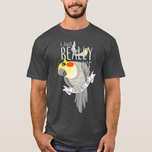 T-shirt Amusant Oiseau De Perroquet J'Aime Vraiment Les Co