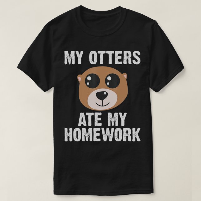 T-shirt Amusant Otter Animal Art Pour Enfants Toddlers Ott (Design devant)