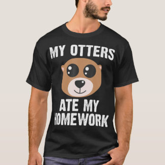 T-shirt Amusant Otter Animal Art Pour Enfants Toddlers Ott