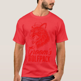T-shirt Amusant Pack de Garçons d'Honneur Wolfpack pour En