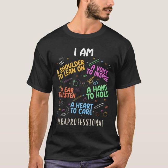 T-shirt Amusant Paraéducateur Coeur À Soigner Paraprofessi (Devant)