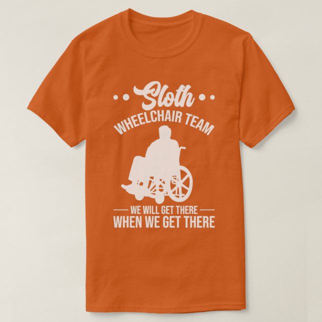 T-shirt Amusant Paraplégique Handicap En Fauteuil Roulant  (Design devant)