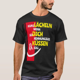 T-shirt Amusant Party T Chemise Smile et Kiss Slogan Cool 