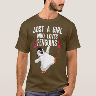 T-shirt Amusant Penguin Design Pour Femmes Filles Enfants 