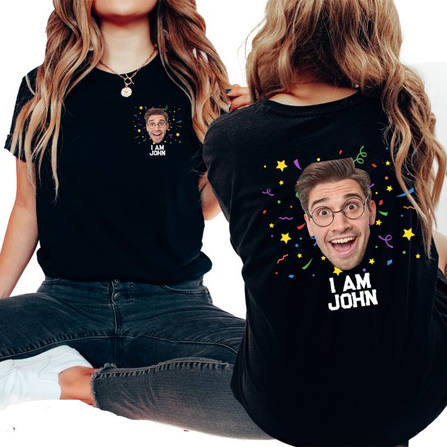 T-shirt Amusant Personnalisé Anniversaire Fête Photo perso (Créateur téléchargé)