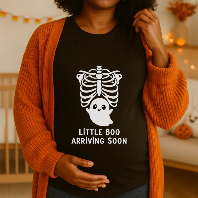 T-shirt Amusant Petit Boo Arrivé Bientôt Maternité Hallowe (Créateur téléchargé)