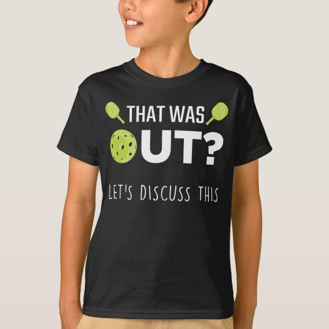 T-shirt Amusant Pickleball Discuter de plaisanterie Racque (Devant)