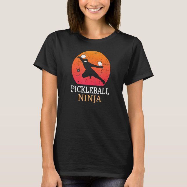 T-shirt Amusant Pickleball Ninja Lover Unique Funny Pickle (Devant)