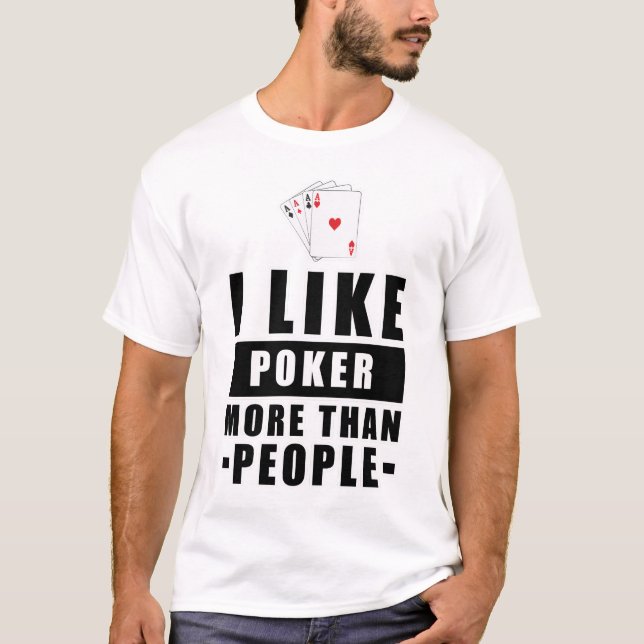 T-shirt Amusant Poker Design (Devant)