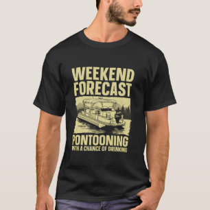 T-shirt Amusant Pontoon Boat Art Pour Hommes Femmes Lake B