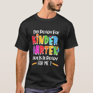 T-shirt Amusant Premier Jour D'Enfants De La Maternelle Bi