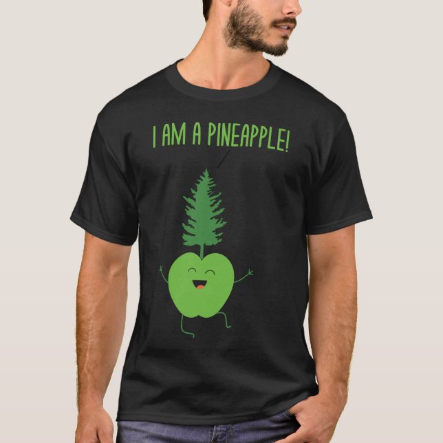 T-shirt Amusant Pun à ananas papa plaisante - Je suis un a (Devant)