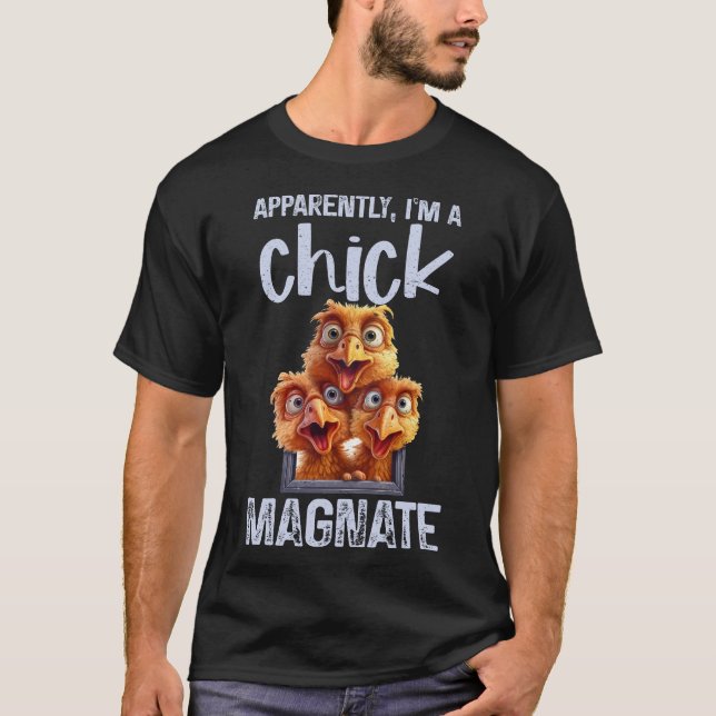 T-shirt Amusant Pun de poulet, Jardin Magnat de poulet fer (Devant)