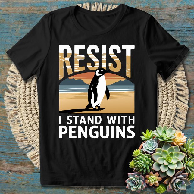 T-shirt Amusant résister à l'activisme des pingouins (Créateur téléchargé)