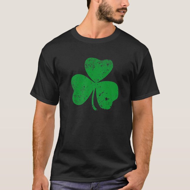 T-shirt Amusant "Saint Patrick's Day" Lucky Shamrock Tee - (Devant)