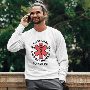 T-shirt Amusant Soutien Émotionnel Mari Ne Pas Pet Chemise