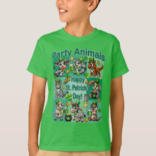 T-shirt Amusant St. Patrick et "Party Animals" adorables