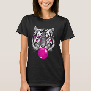 T-shirt Amusant Tigre sauvage Bubblegum design Animal fémi