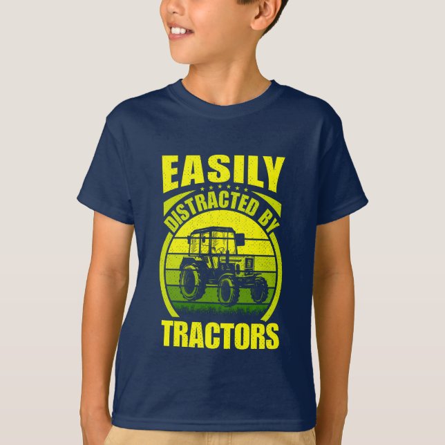T-shirt amusant tracteur aimant l'agriculture mot art  (Devant)