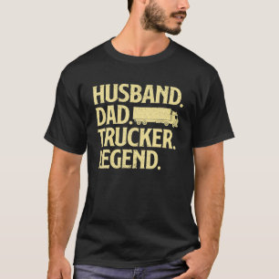 T-shirt Amusant Trucker Art Pour Camion Conducteur Mari Ho