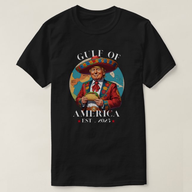 T-shirt Amusant Trump Chemise Golfe Des Etats-Unis Est 202 (Design devant)
