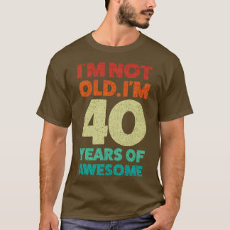 T-shirt Amusant Unisex 40e anniversaire Conception actuell