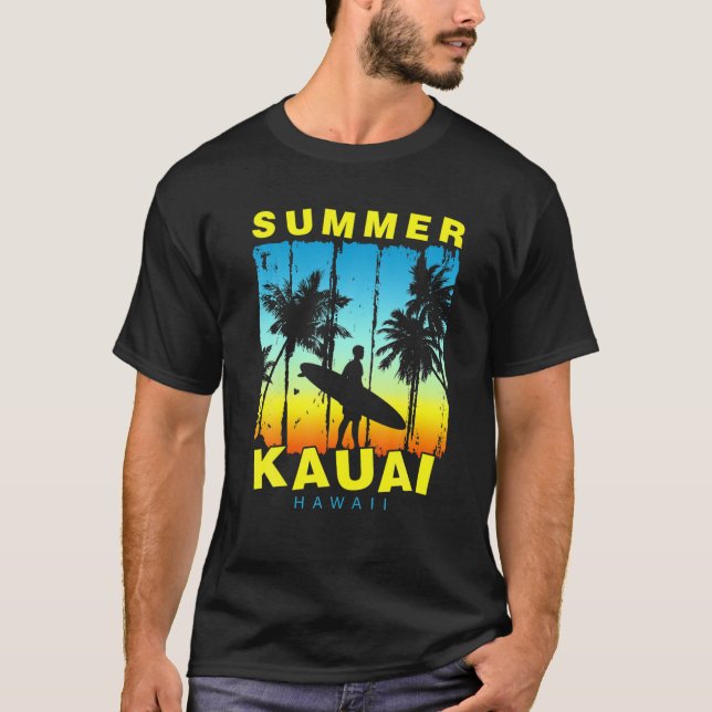 T-shirt Amusant vacances en famille Hawaii Kauai Sunset Be (Devant)