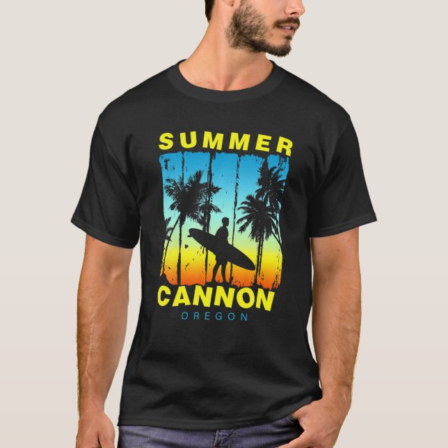 T-shirt Amusant vacances en famille Oregon Cannon Sunset B (Devant)