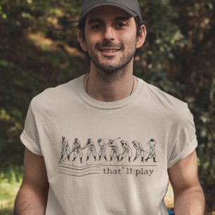 T-shirt Amusant Vintage Style Golf Swing Light