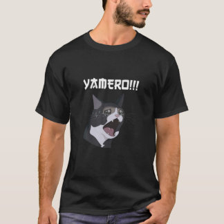 T-shirt Amusant Yamero Chat Mème Yamero Chat, Un Cri De Ch