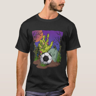 T-shirt Amusant Zombie Mâle et ampli; Bal de Football Happ