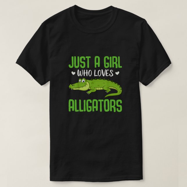 T-shirt Amusante Alligator Conception Filles Enfants Femme (Design devant)