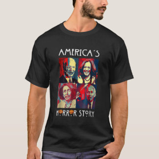 T-shirt Amusante Amérique histoire d'horreur Biden Hallowe